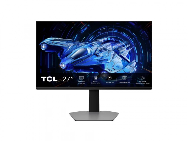 Monitor TCL 27G64 27"/VA MiniLED/2560x1440/180Hz/1ms GtG/HDMIx2,DP/Visina,pivot/freesync/siva
