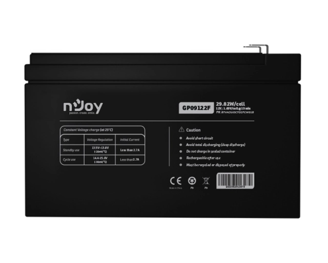 NJOY GP09122F baterija za UPS 12V 9Ah (BTVACIUOCTO2FCW01B) 
