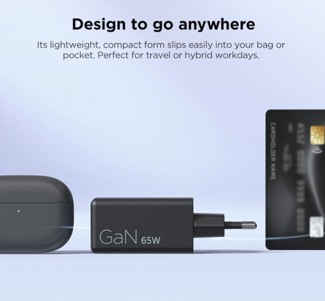 NOT DOD LN PUNJAČ Mini USB-C GaN 65W, 40AW65WBEU