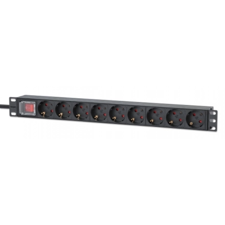 PDU kabl Intellinet 715133 19"/1U sa 9 utilnica/prekidač/2m