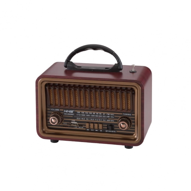 Prenosni retro Bluetooth radio 8069BT/B NS-8069BT/B