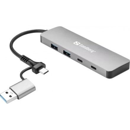 Sandberg 136-64 USB-C/A to 2xUSB-A+2xUSB-C Hub