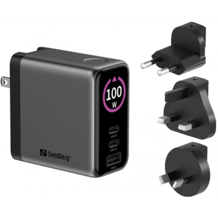Sandberg Travel Charger PD100W Display 441-71