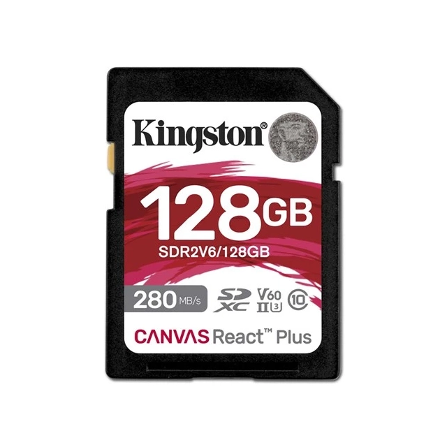 SD Card 128GB Kingston SDR2V6/128GB class 10 HD/2K/4K 280Mbs/100MBs