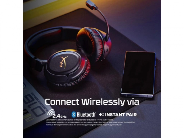 Slušalice HYPERX Cloud Flight 2 WL BK GAM HS/crna