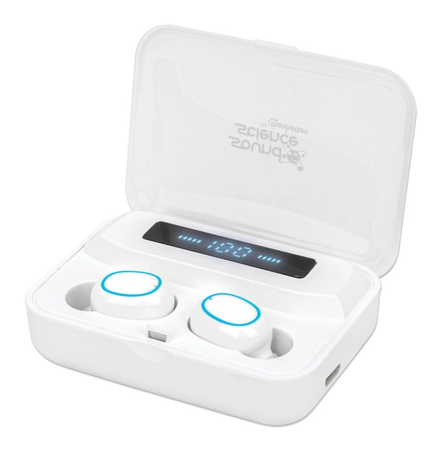 Slušalice TWS Manhattan 180399 Bluetooth 5.0 bele