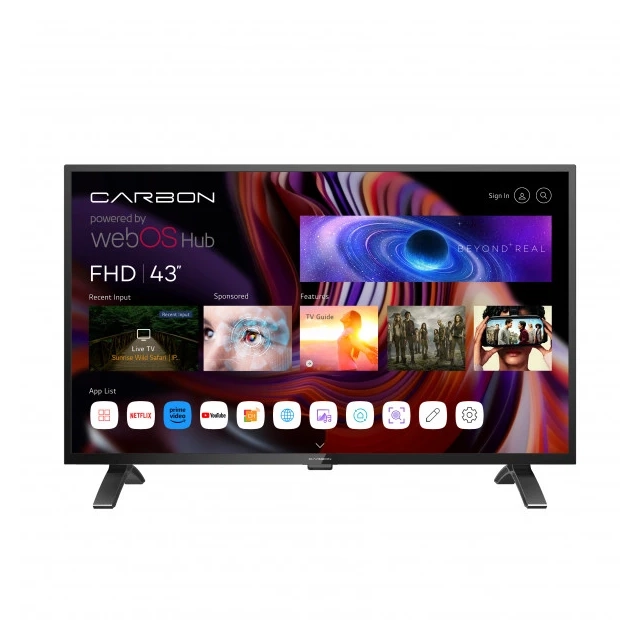 SMART LED TV 43 Carbon 43FHDSW 1920x1080/FHD/DVB-T2/Bluetooth/WiFi/Magic Remote/Frameless/webOS