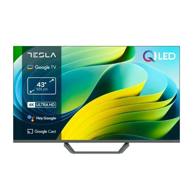 SMART QLED TV 43 Tesla Q43E655GUS 3840x2160/4K/DVB-T2/Bluetooth/WiFi/Frameless/GoogleTV