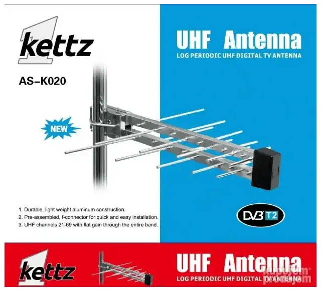 Spoljna antena Kettz AS-K020 TV/FM/T2