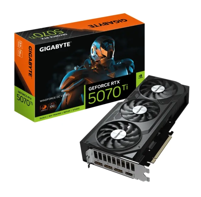 SVGA Gigabyte RTX 5070-Ti WINDFORCE 3 OC SFF 16GB, GV-N507TWF3OCV2-16GD