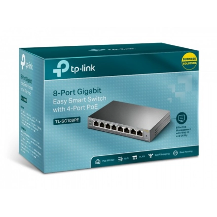 Switch TP Link TL-SG108PE 8-port 10/100/1000/4PoE/Metal
