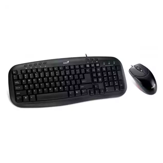 Tastatura + miš Genius KM-200 US USB, crna