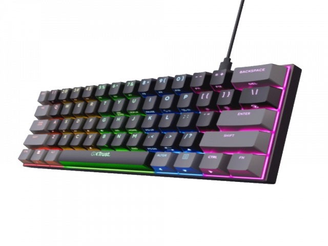 Tastatura TRUST GXT867 ACIRA 60% MINI/Gaming/ US/crna