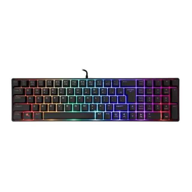 Tastatura White Shark GLADIUS Full Layout/Membranska/RGB/US/Crna
