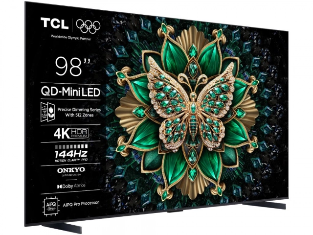 Televizor TCL 98C6K/MiniLED-QLED/98"/4K UHD/144Hz/Google TV/crna
