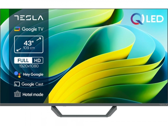 Televizor TESLA Q43E665GFS/QLED/43"/smart/Google TV/siva