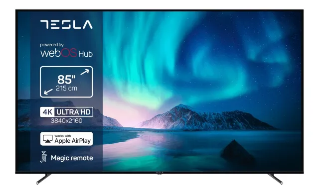 Televizor TESLA 85E645BUW/LED/85"/UHD/webOS/crna/frameless