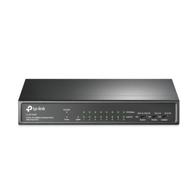 TP-LINK SF1009P desktop PoE switch 9 porta 