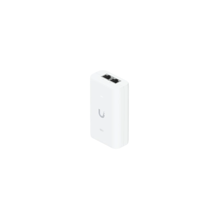 UBIQUITI PoE++ Adapter; Delivers up to 60W of PoE++; Surge, peak pulse, and overcurrent protection; Contains RJ45 data input, AC cable with earth ground, and PoE++ output; LED indicator for status monitoring.