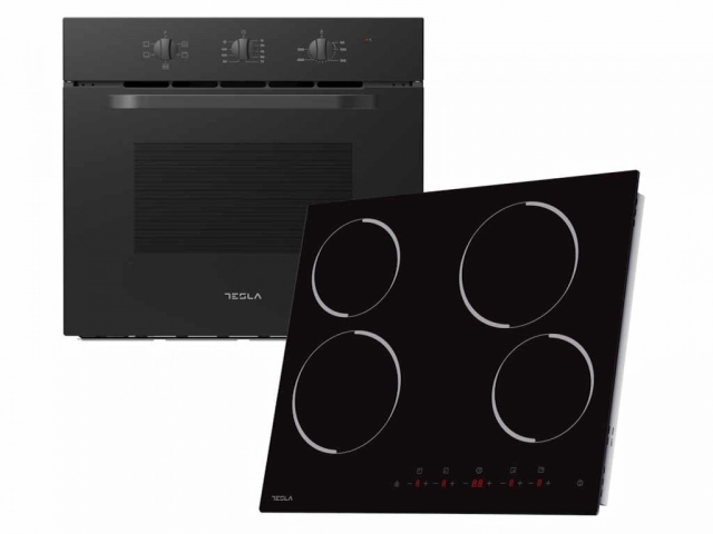 Ugradni set TESLA BO301MB+HV6401MB/65L/60cm/Mechanical control/keramicka ploca/59cm/crna