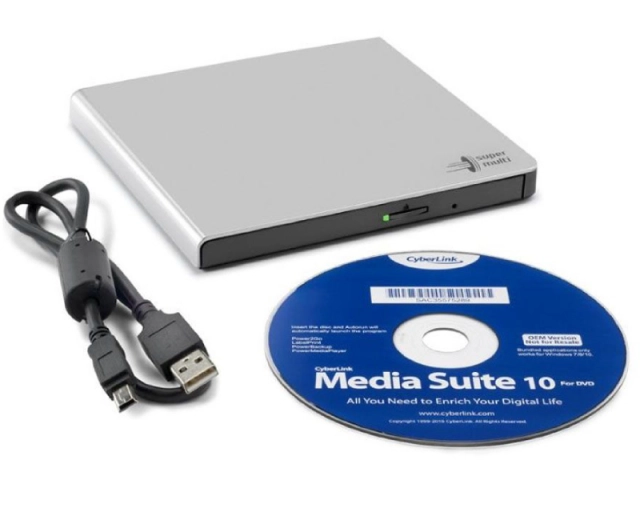 USB DVD+-R/RW Hitachi/LG GP57ES40 Slim Silver