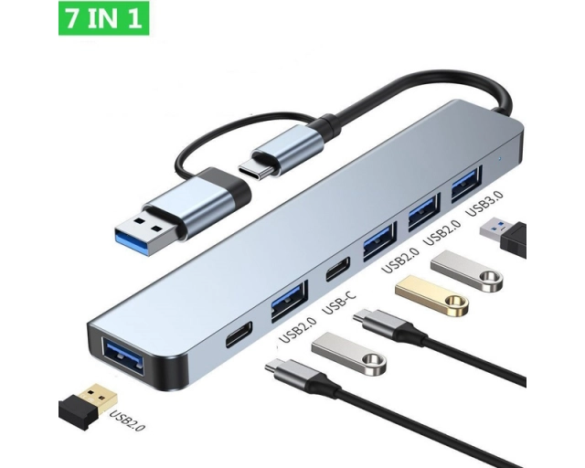 USB Hub 7 port E-green Superbrzi 3.1 Tip C USB 3.0