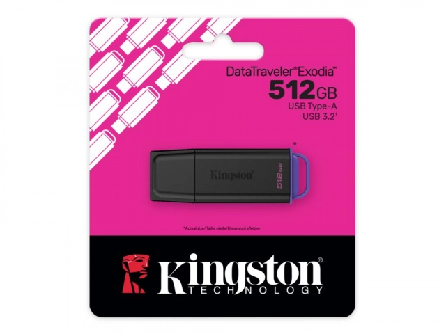 USB memorija KINGSTON DTXG2/512GB/DataTraveler Exodia G2/3.2/crna