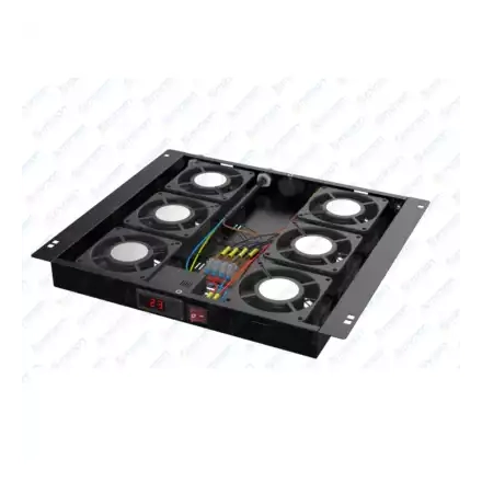 Ventilator panel sa 6 ventilatora sa digitalnim kontrolerom Mirsan MR.FAN6DT.01 Crni