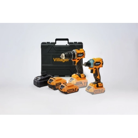 Villager set bušilica VLP 5121 + odvrtač VLP 6420, baterija 1x2,0Ah,1x4,0Ah, punjač 2,4A