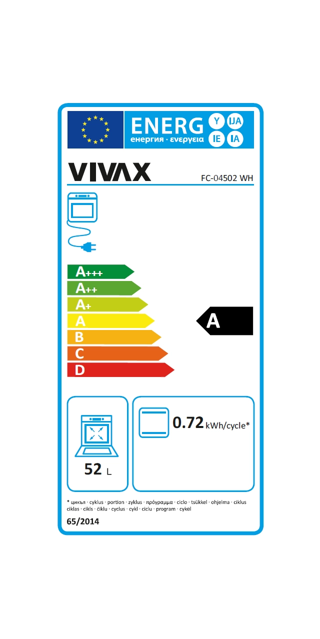VIVAX HOME električni šporet FC-04502 WH