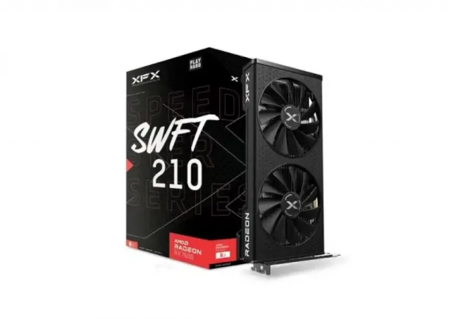 XFX SPEEDSTER SWFT210 RADEON RX7600 CORE Gaming Graphics Card with 8GBGDDR6 HDMI 3xDP, AMD RDNA™ 2